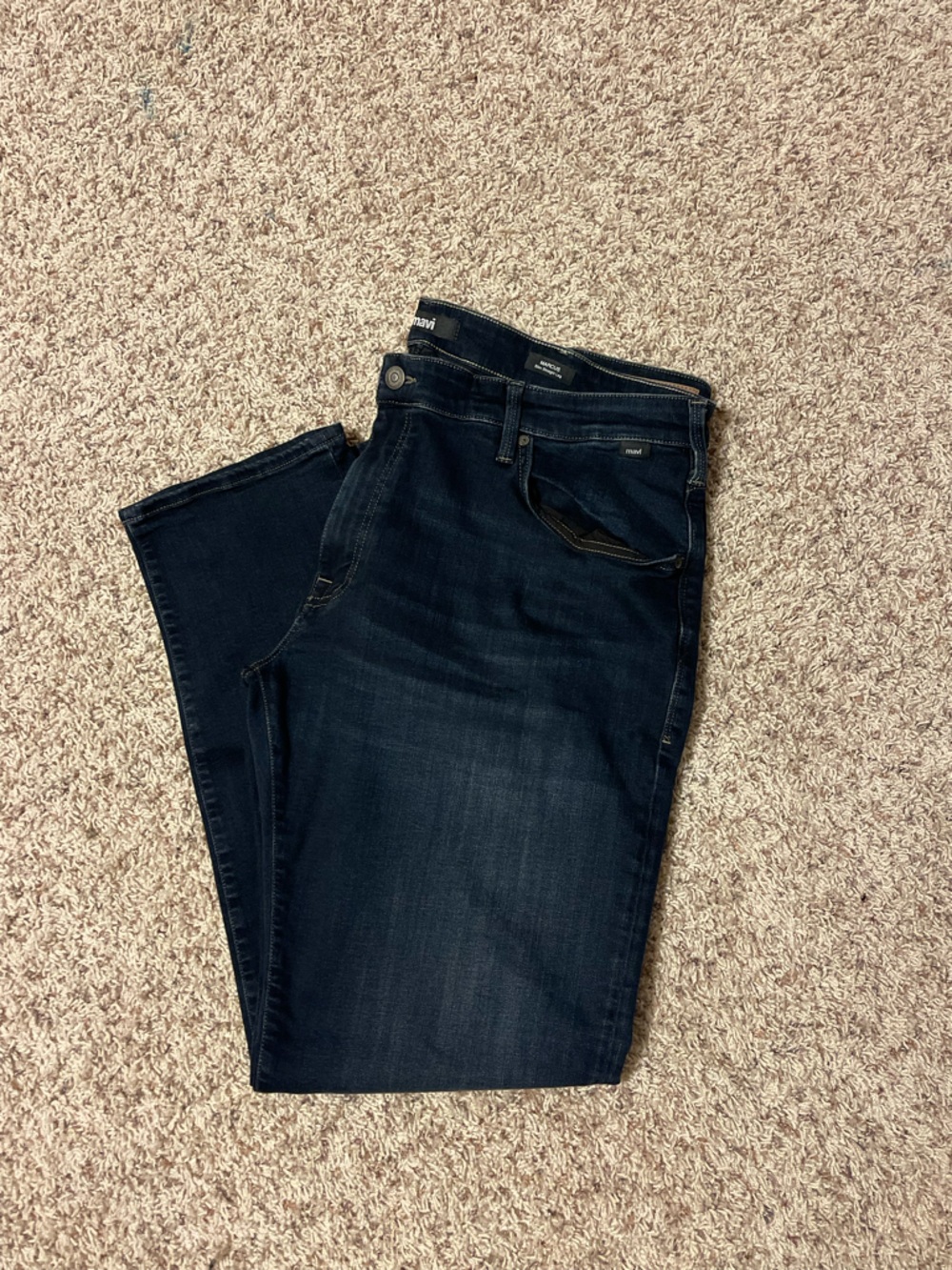Mavi Men's Dark Indigo Slim Straight Jeans